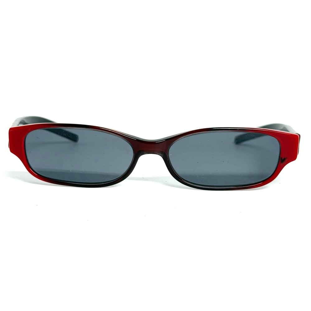Calvin Klein Collection 673 Sunglasses Red Black Oval Frame Italy 52-15-140